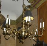 Solid Brass 6 Arm w/18 Lights Chandelier