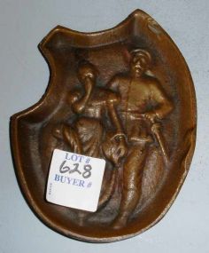 Erotic Bronze WWI Soldier Pin Dish