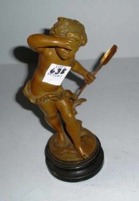 Small Bronze Figure of Nude Young Boy