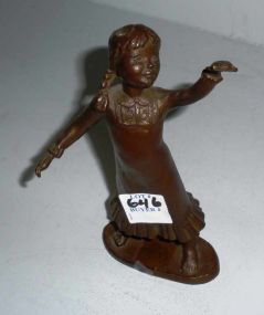 Bronze Figurine of Young Girl