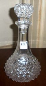 Clear Pressed Glass Decanter