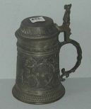 German Embossed Pewter Stein