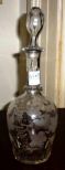 Clear Glass Grape Engraved Decanter