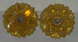 Pair of Pressed Glass Drapery Tiebacks