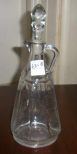 Large Glass Vinegar Cruet w/Panel Sides