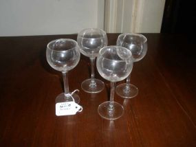 Set of 4 Clear Crystal Cordials