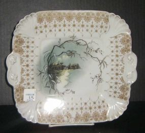 Cake Plate w/Gilt Decoration