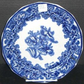 Flow Blue Dish G. Philips-Lobelia Pattern Cir. 1834-1848