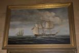 Oil on Canvas of Clipper Ships At Sea