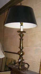 Tall Mediterranean Style Brass Table Lamp