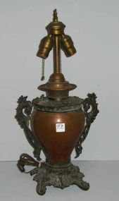 Bradley and Hubbard Oil Lamp Converted To Electric