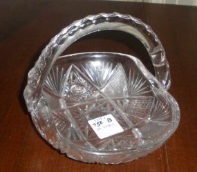American Brilliant Cut Glass Basket