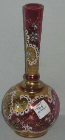 Cranberry Moser Vase