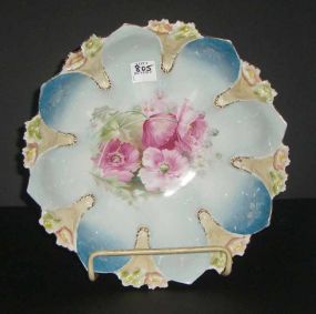 RS Prussia hand painted bowl with pink flowers