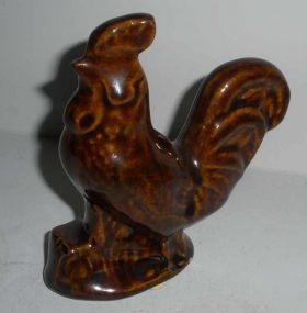Bennington Pottery Brown Glaze Rooster