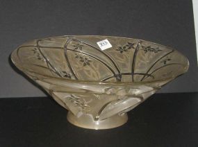 Large Etched Clear Center Bowl