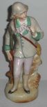 Pottery Figure of Hunter w/Double Barrel Shotgun