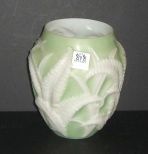 Light Green Vase w/Ferns