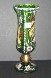 Green Vase w/Painted Dragons