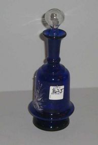Cobalt Blue Enameled Bottle
