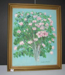 Oil on canvas of pink flowers
Elizabeth Pajirski


