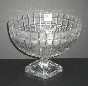 Oval Clear Crystal Compote