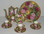 Nippon Coffee Pot, 4 Cups, Saucers, and Plate
