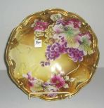 Large hand painted Nippon bowl with grapes