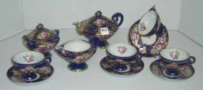 Nippon Tea Pot, Creamer, Sugar, Cups, Saucers