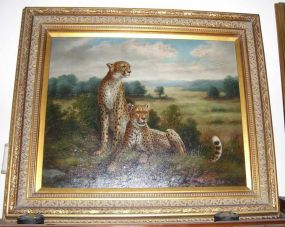 Oil on Canvas Leopards