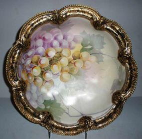 Hand painted Nippon scalloped bowl with grapes