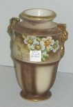 Nippon double handle vase white dogwood