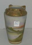 Nippon 4 Handled Vase with Lake Scene