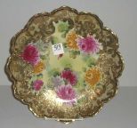 Hand painted scalloped Nippon plate gold trim