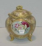 Nippon 3 Footed Cracker Jar