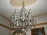 Large Crystal Arms & Prisms 12 light Chandelier