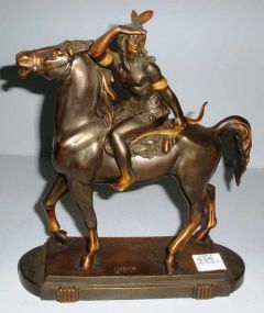 Indian on Horseback Figurine