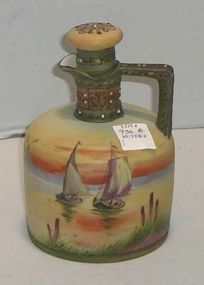 Nippon Whiskey Jug w/Sailboat Scene