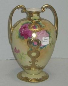 Nippon Double Handle Vase