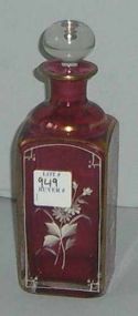 Square Cranberry Cologne Bottle