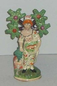 Staffordshire Lady Gardener with Bocage