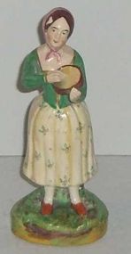 Staffordshire Lady with Tambourine