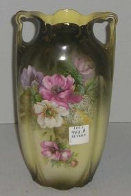 Staffordshire Large Floral Vase