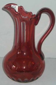 Ruby Cut to Clear Pitcher