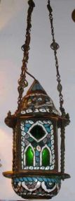 Folk Art Hanging Light Fixture