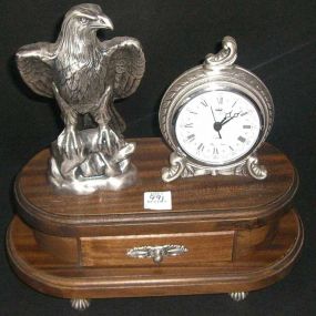 Italian Quartz Clock w/Eagle