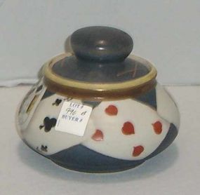 Nippon Humidor w/Playing Cards Decorations