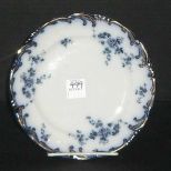 Ridgeways Chiswick Pattern Flow Blue w/Gilt Plates