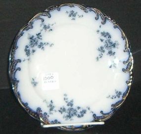 Ridgeways Chiswick Pattern Flow Blue w/Gilt Plates