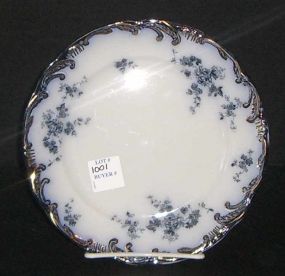 Ridgeways Chiswick Pattern Flow Blue w/Gilt Plates